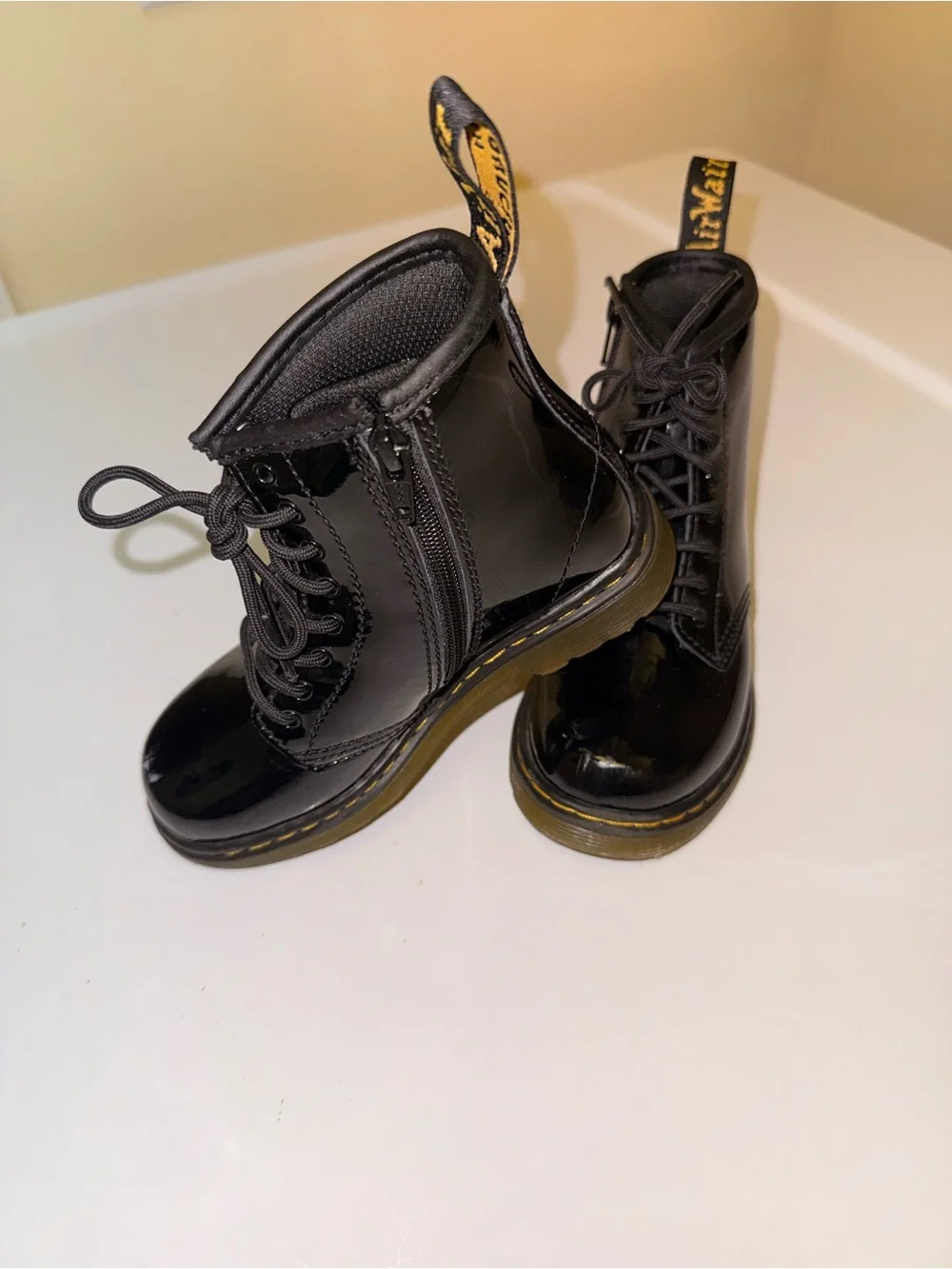 Dr. Martens Toddler 1460 PATENT LEATHER LACE UP BOOTS